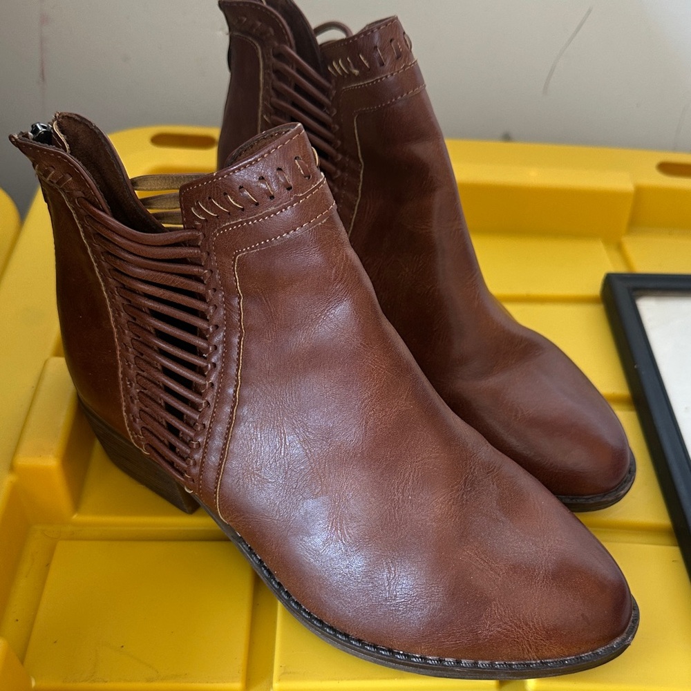 Brown Leather Ankle Boots